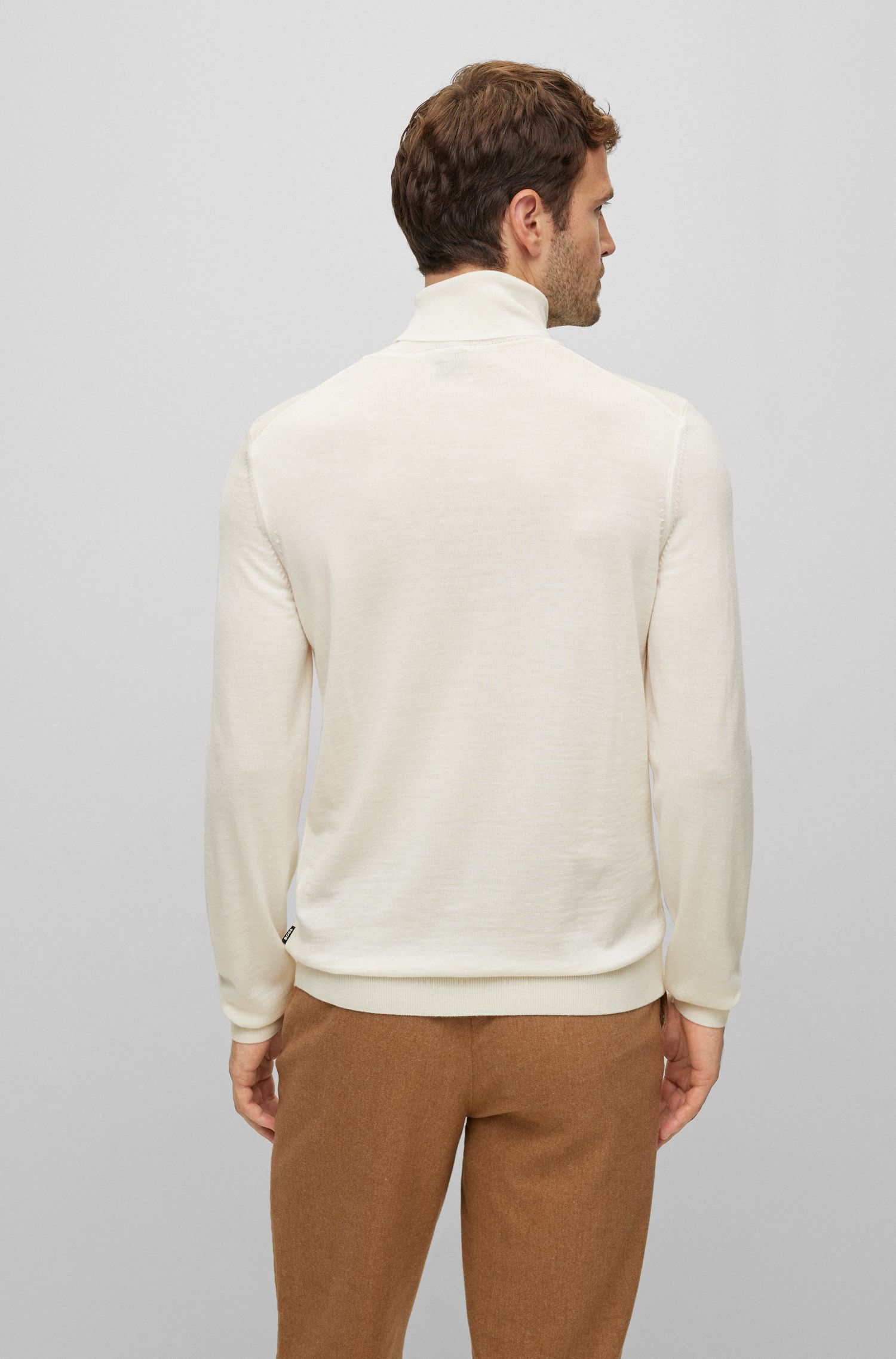 BOSS - Áo sweater dáng slim-fit