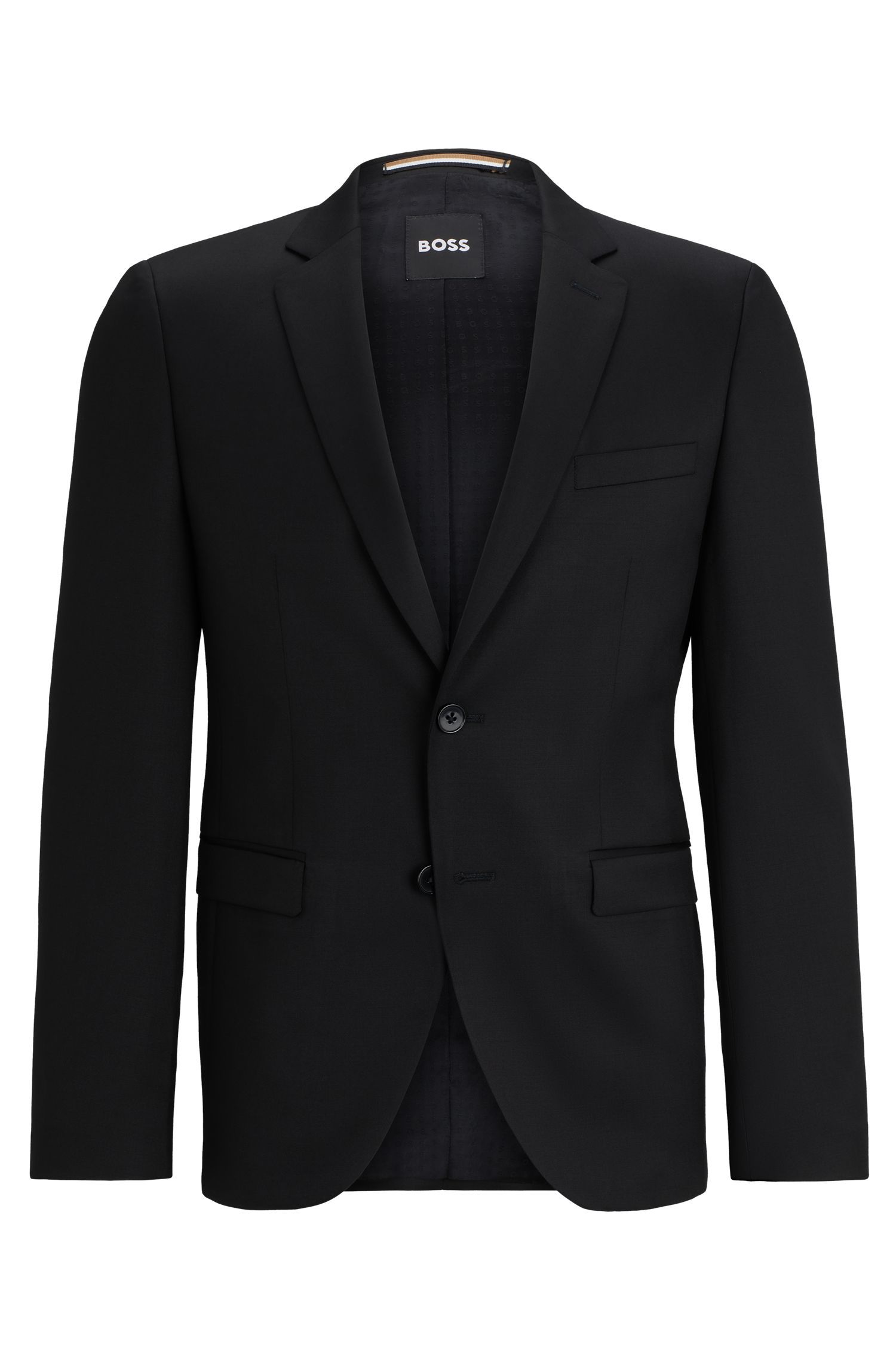 BOSS - Áo vest extra-slim-fit từ len nguyên chất
