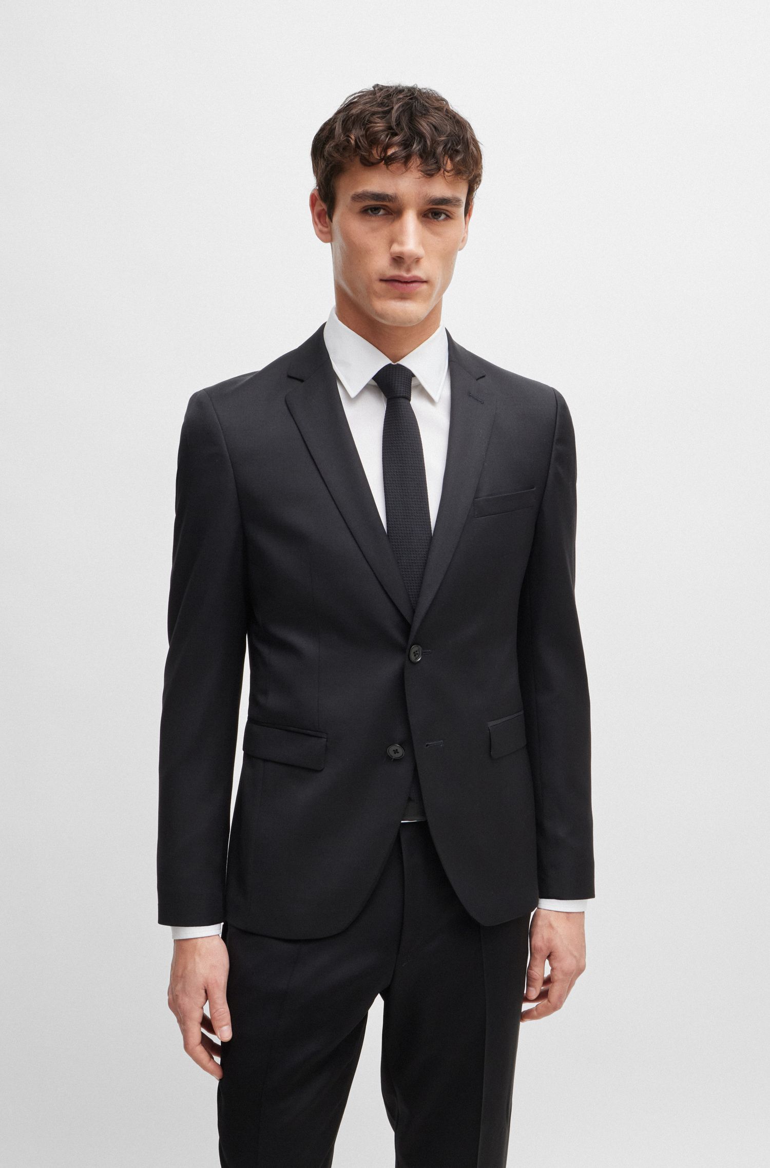 Áo vest extra-slim-fit từ len nguyên chất