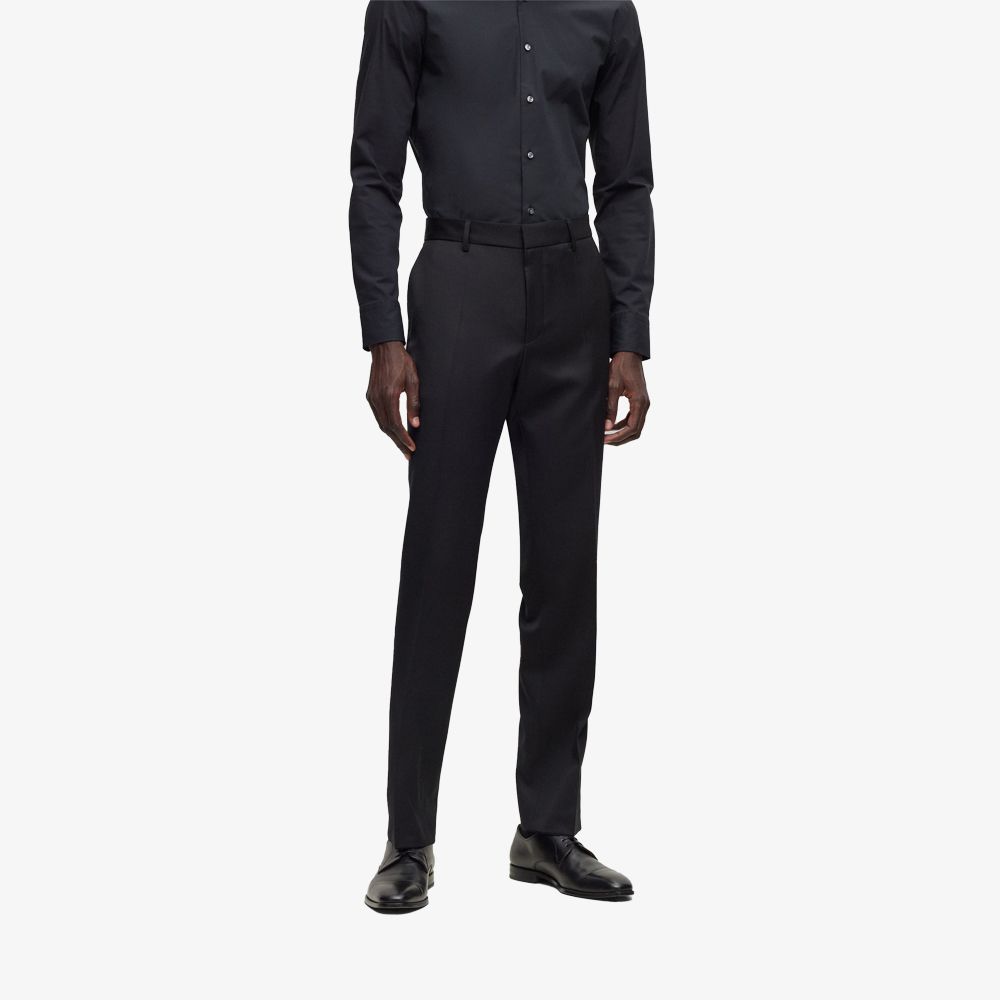 BOSS - Quần âu dáng regular fit vải len serge