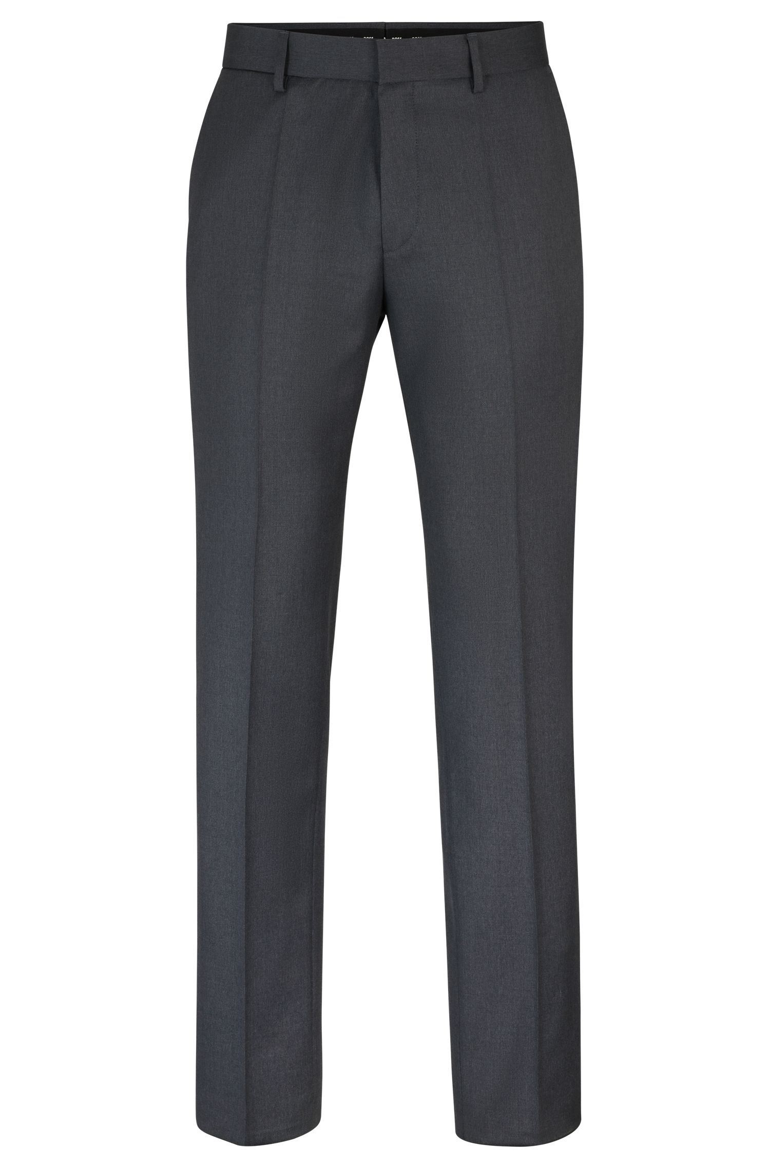 BOSS - Quần âu dáng regular fit vải len serge