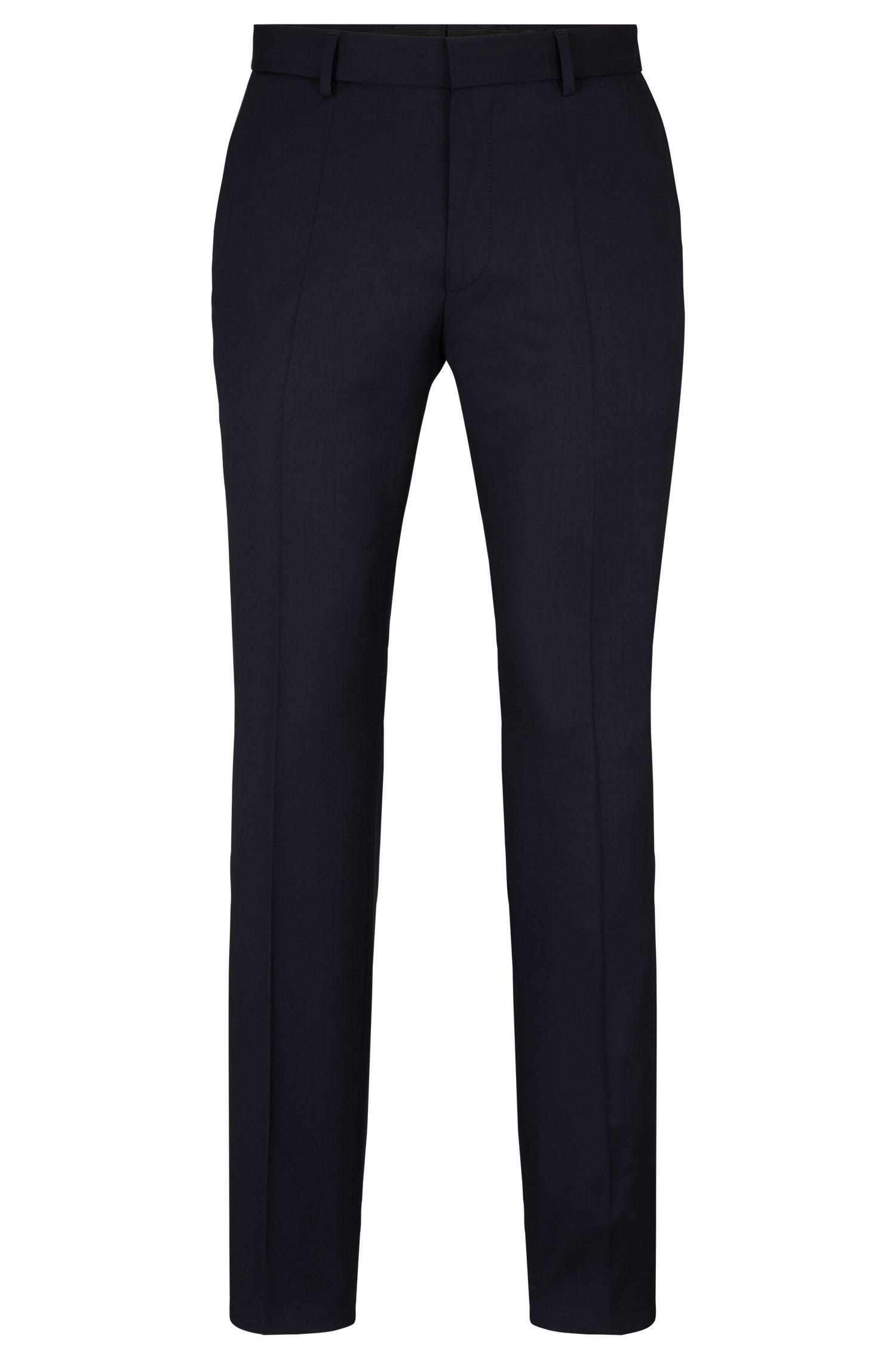 BOSS - Quần âu dáng regular fit vải len serge