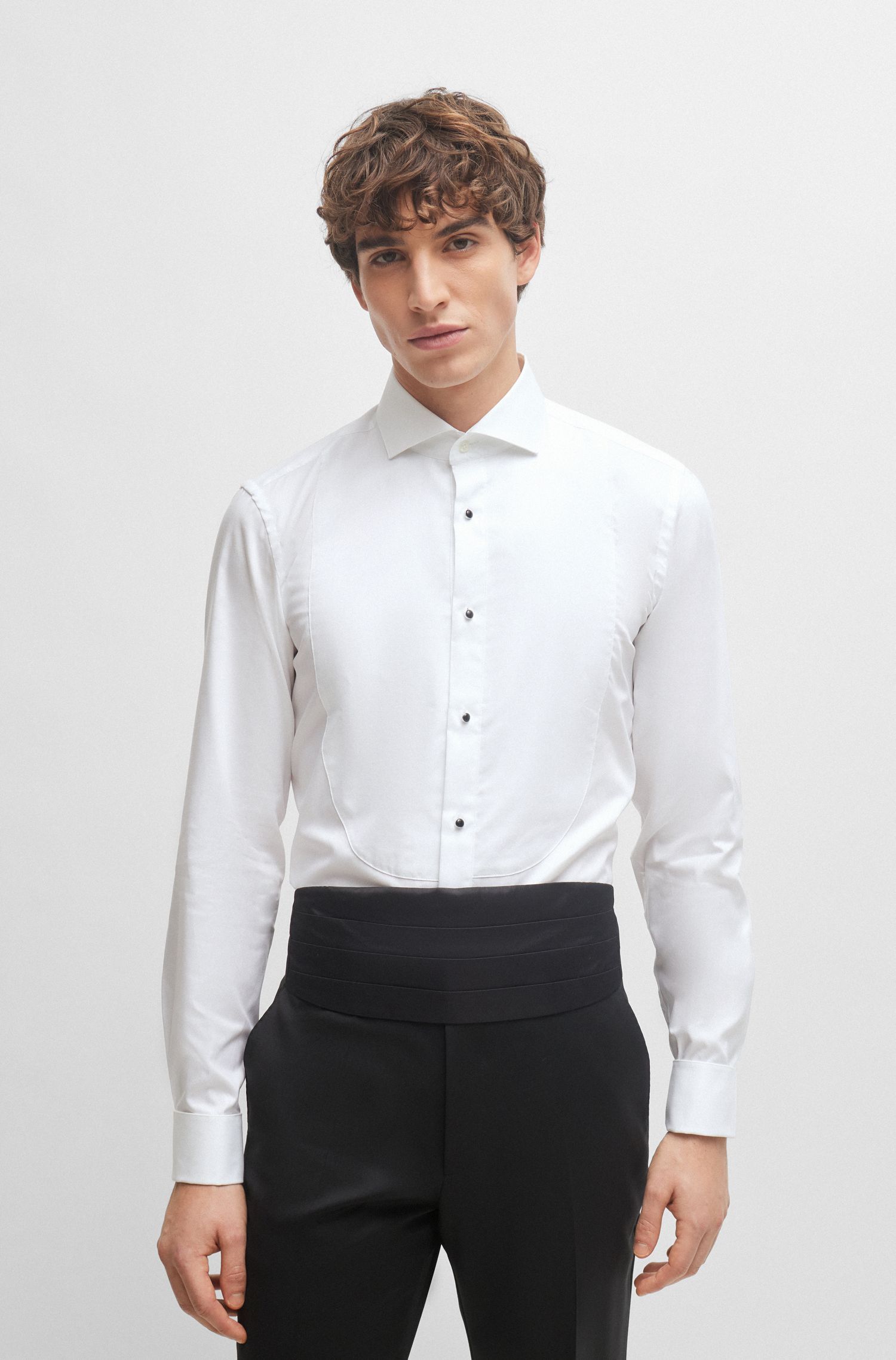 Áo sơ mi dáng ôm slim fit poplin cotton