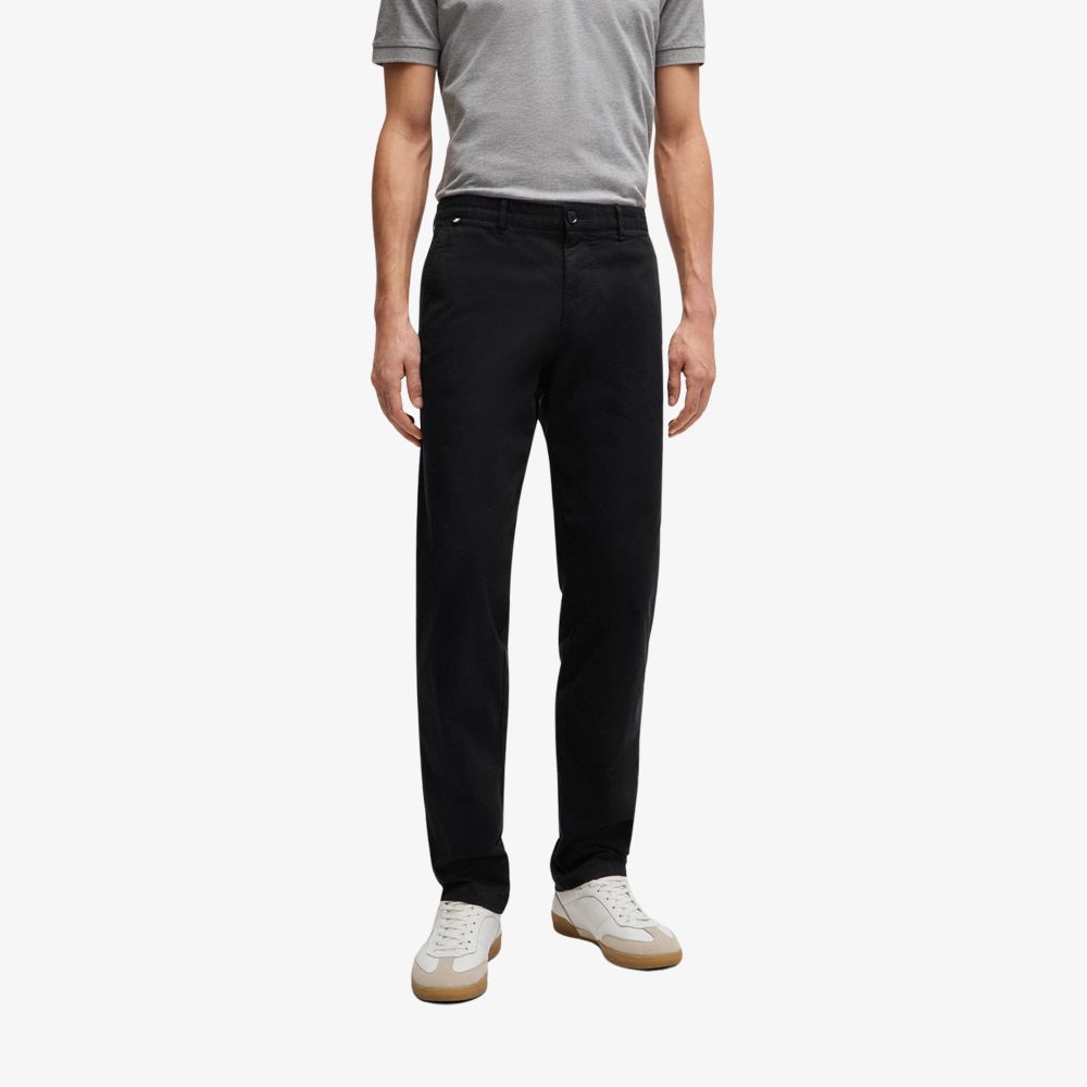 BOSS - Quần chinos dáng regular fit vải gabardine cotton co giãn