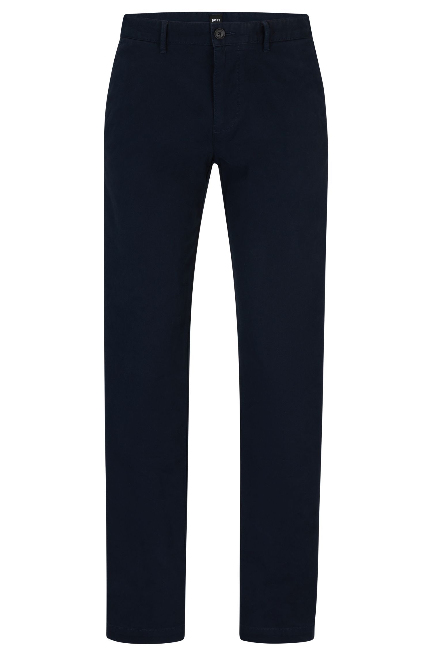 BOSS - Quần chinos dáng regular fit vải gabardine cotton co giãn