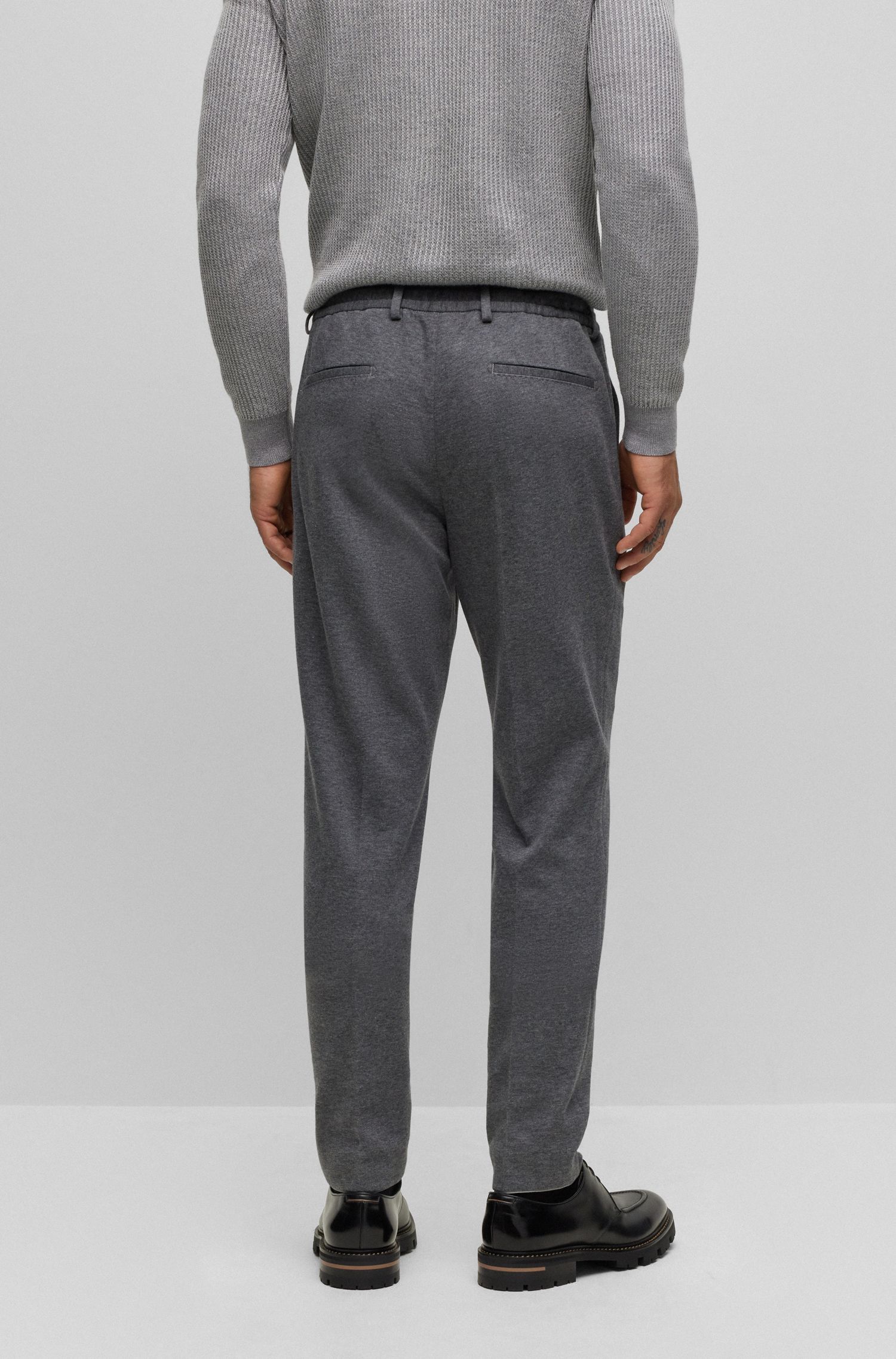 BOSS - Quần cotton có họa tiết nhỏ