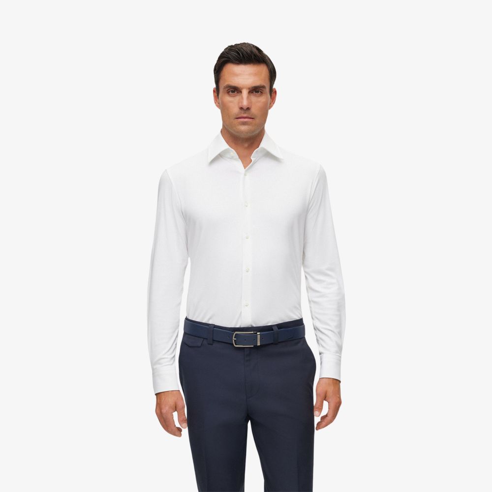 BOSS - Áo sơ mi cotton co giãn