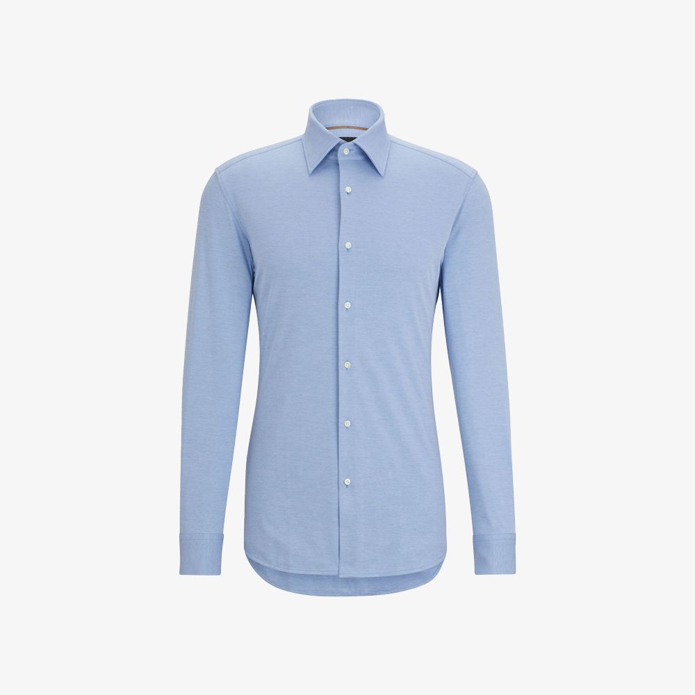 BOSS - Áo sơ mi cotton co giãn
