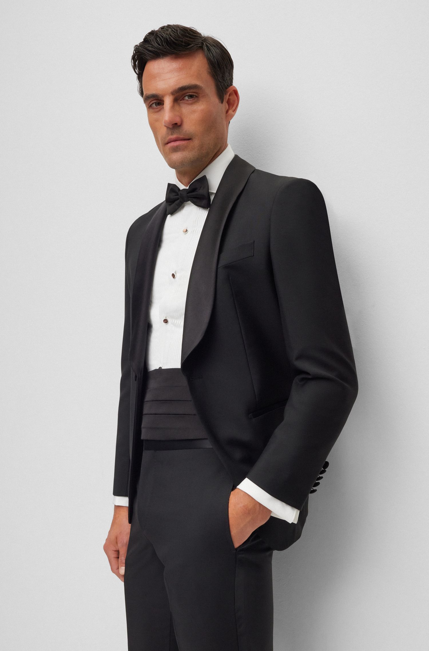 BOSS - Sơ mi vải poplin cotton sản xuất tại Ý