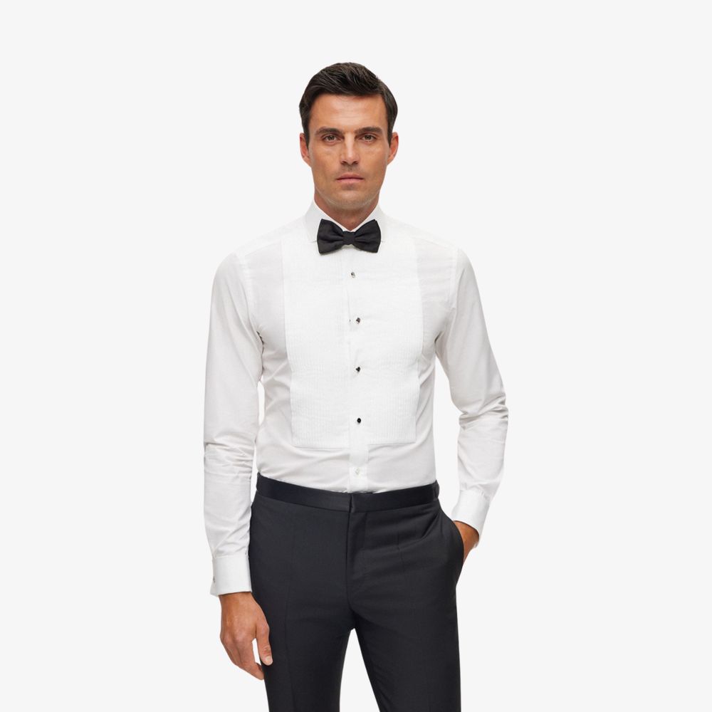 BOSS - Sơ mi vải poplin cotton sản xuất tại Ý
