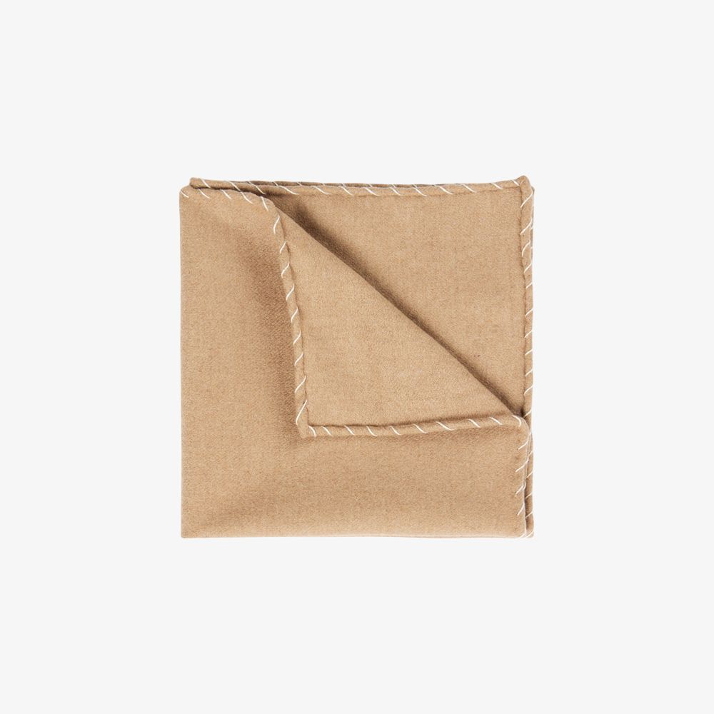 BOSS - Túi vuông vải jacquard lông lạc đà co giãn