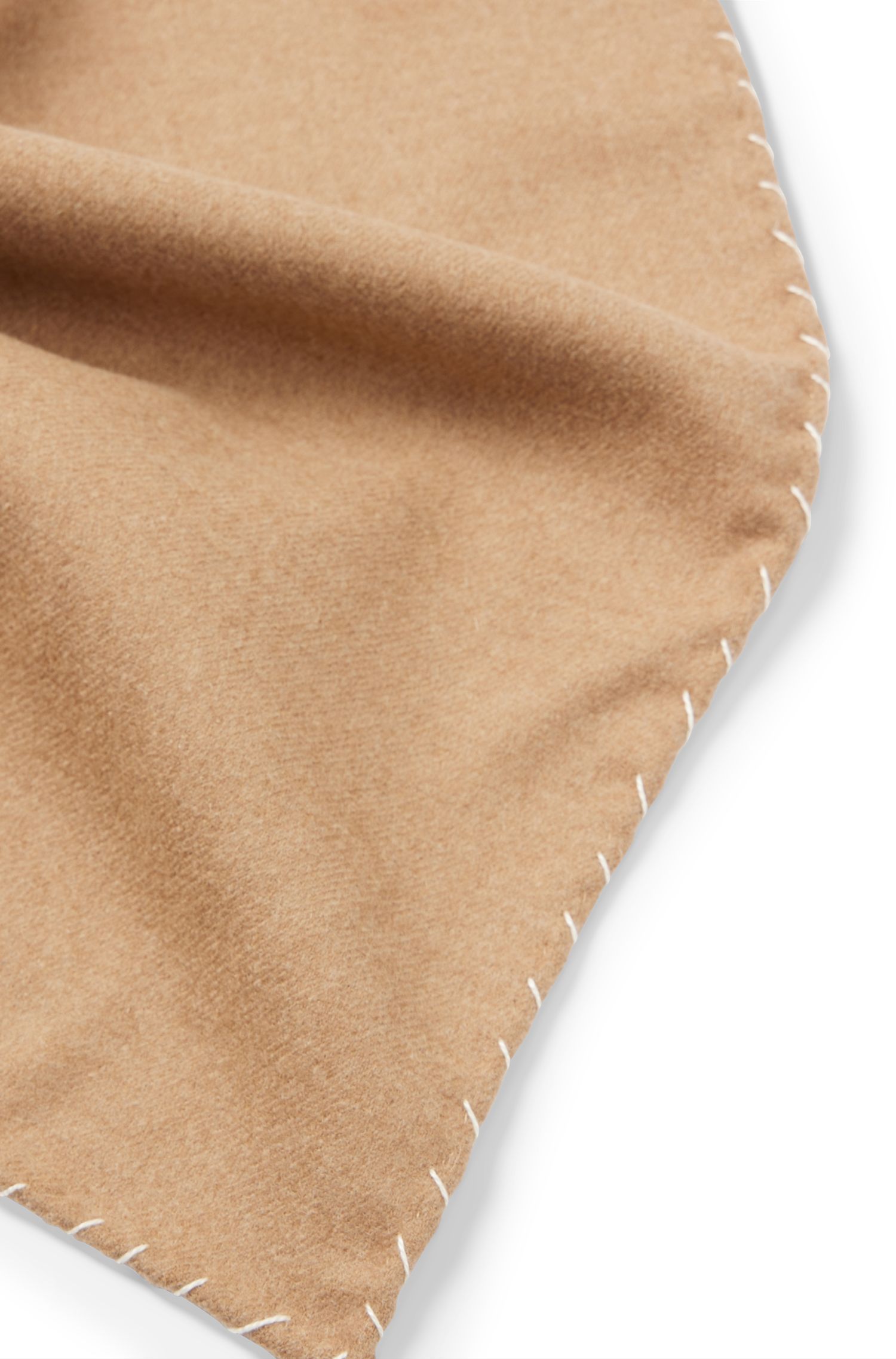 BOSS - Túi vuông vải jacquard lông lạc đà co giãn