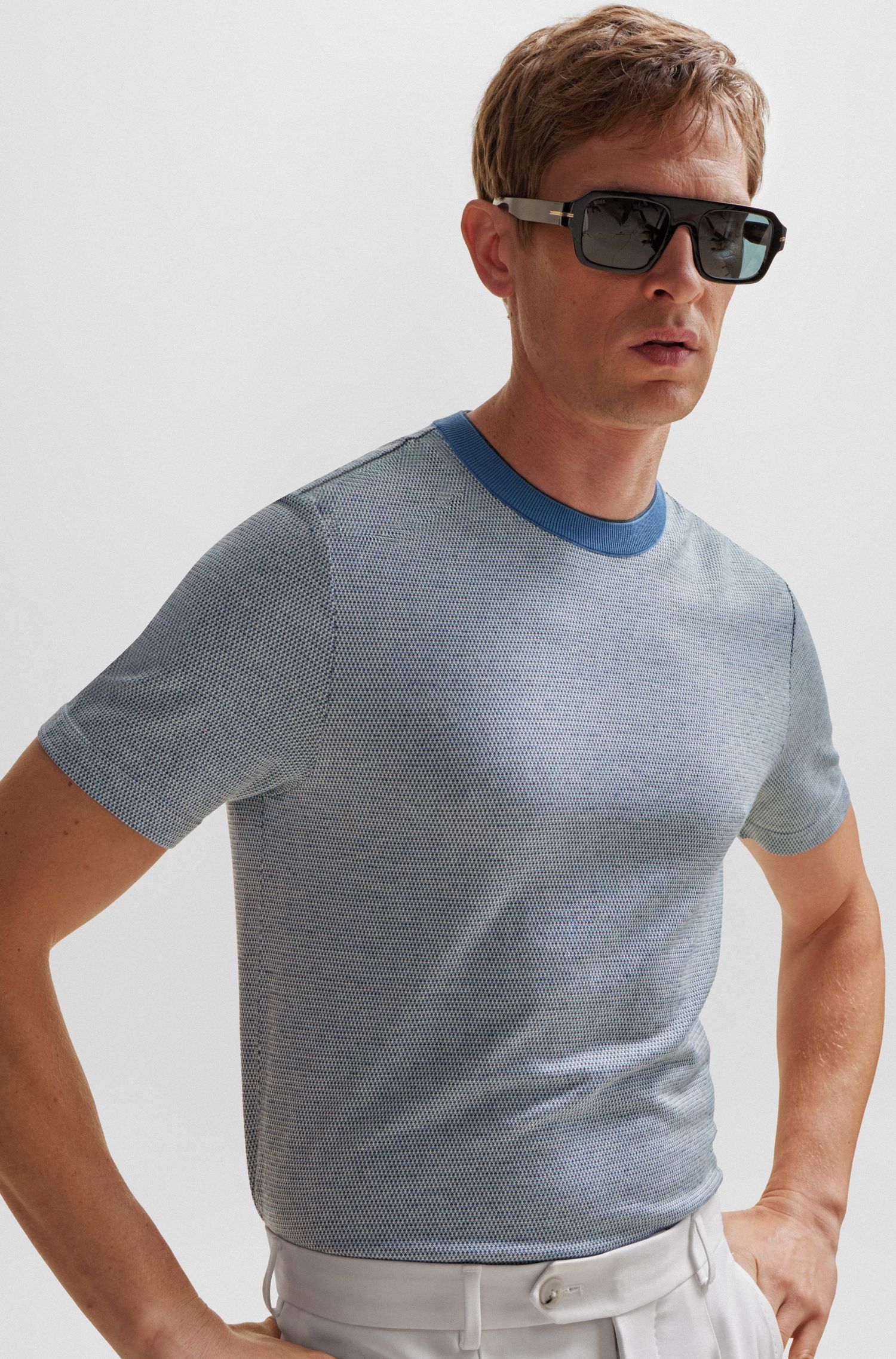 BOSS - Áo thun cotton và Cashmere