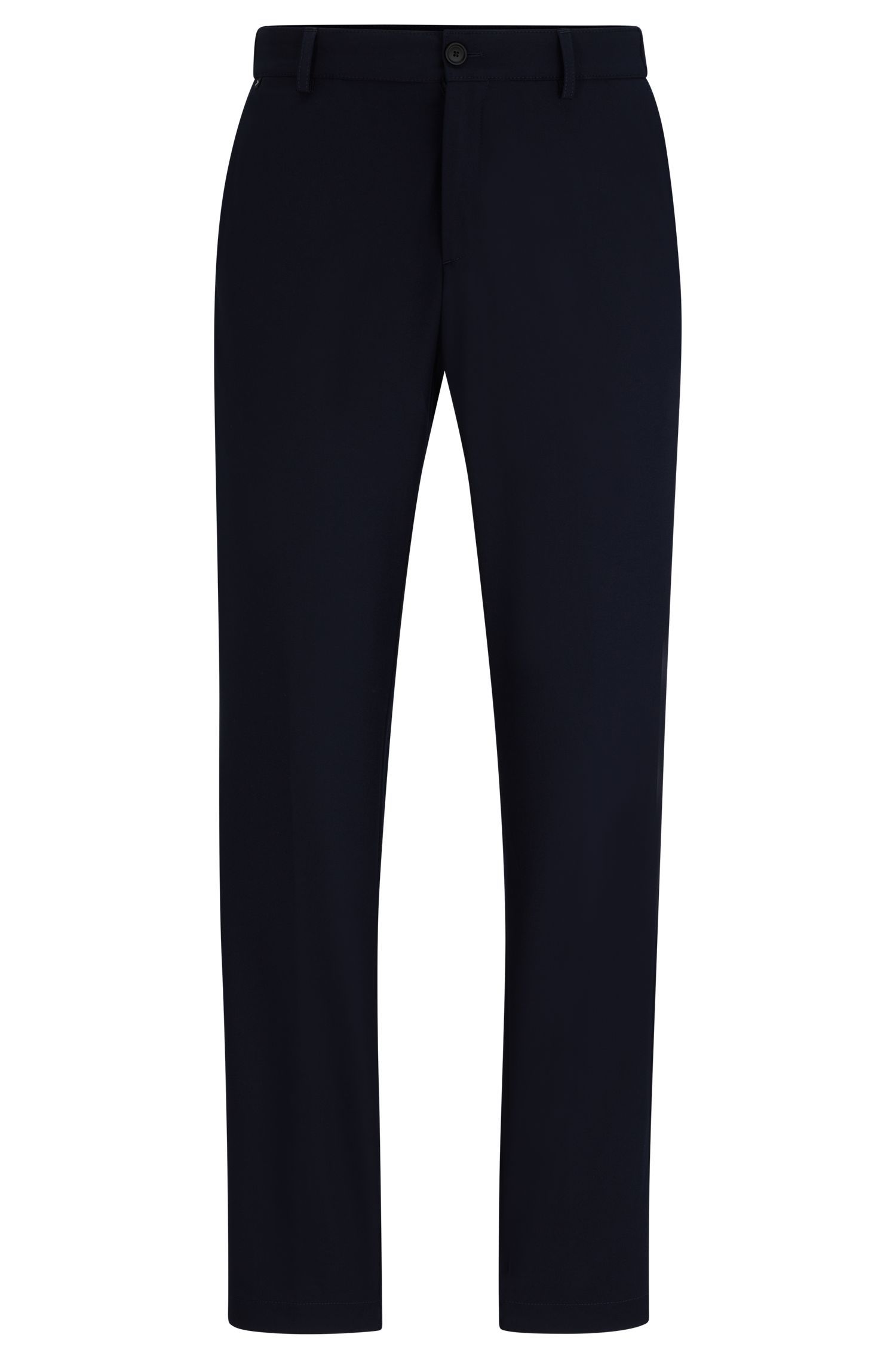 BOSS - Quần âu dáng ôm slim fit vải co giãn hoạ tiết nhỏ