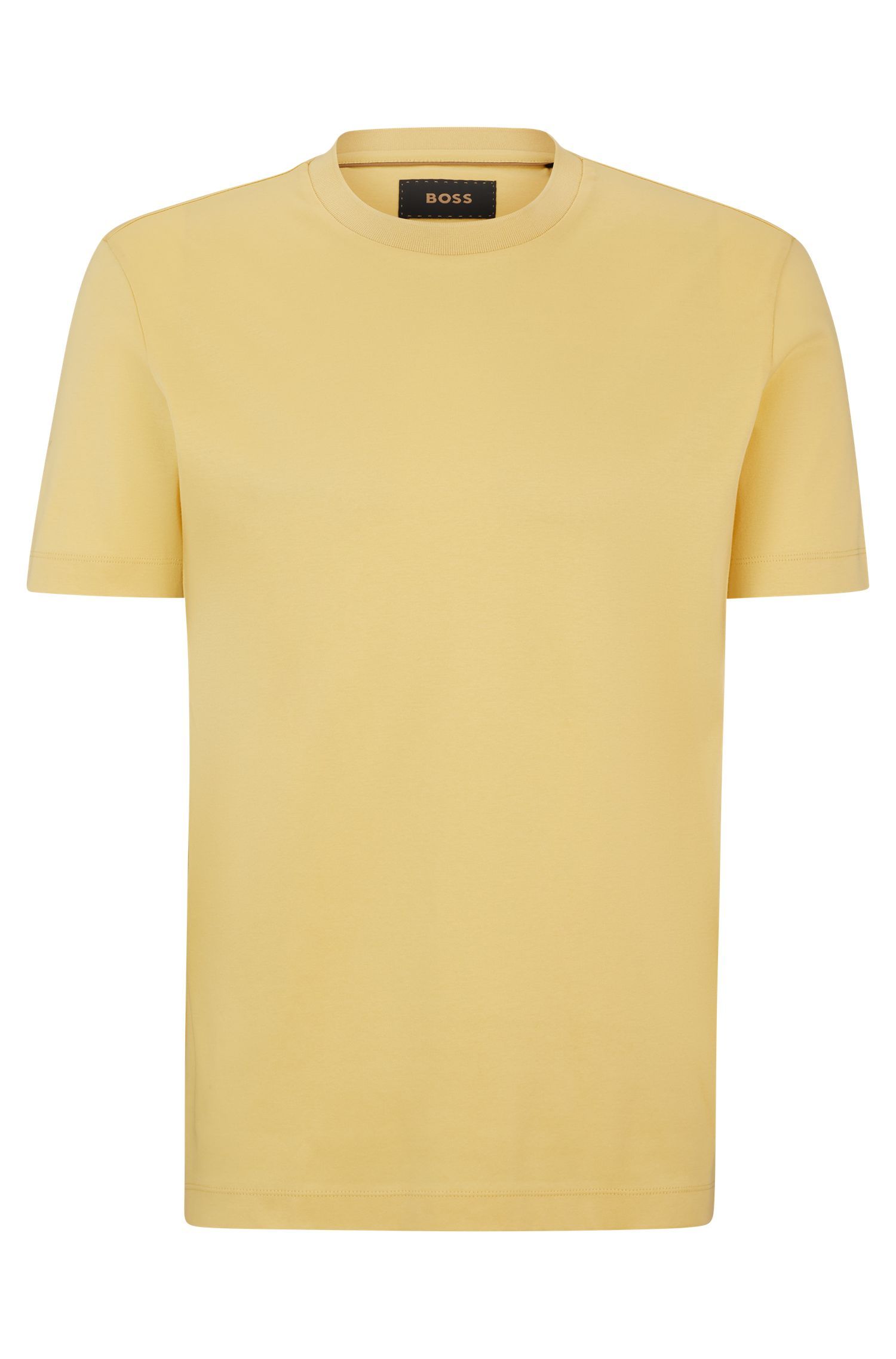 BOSS - Áo thun dáng regular fit vải cotton mercerized