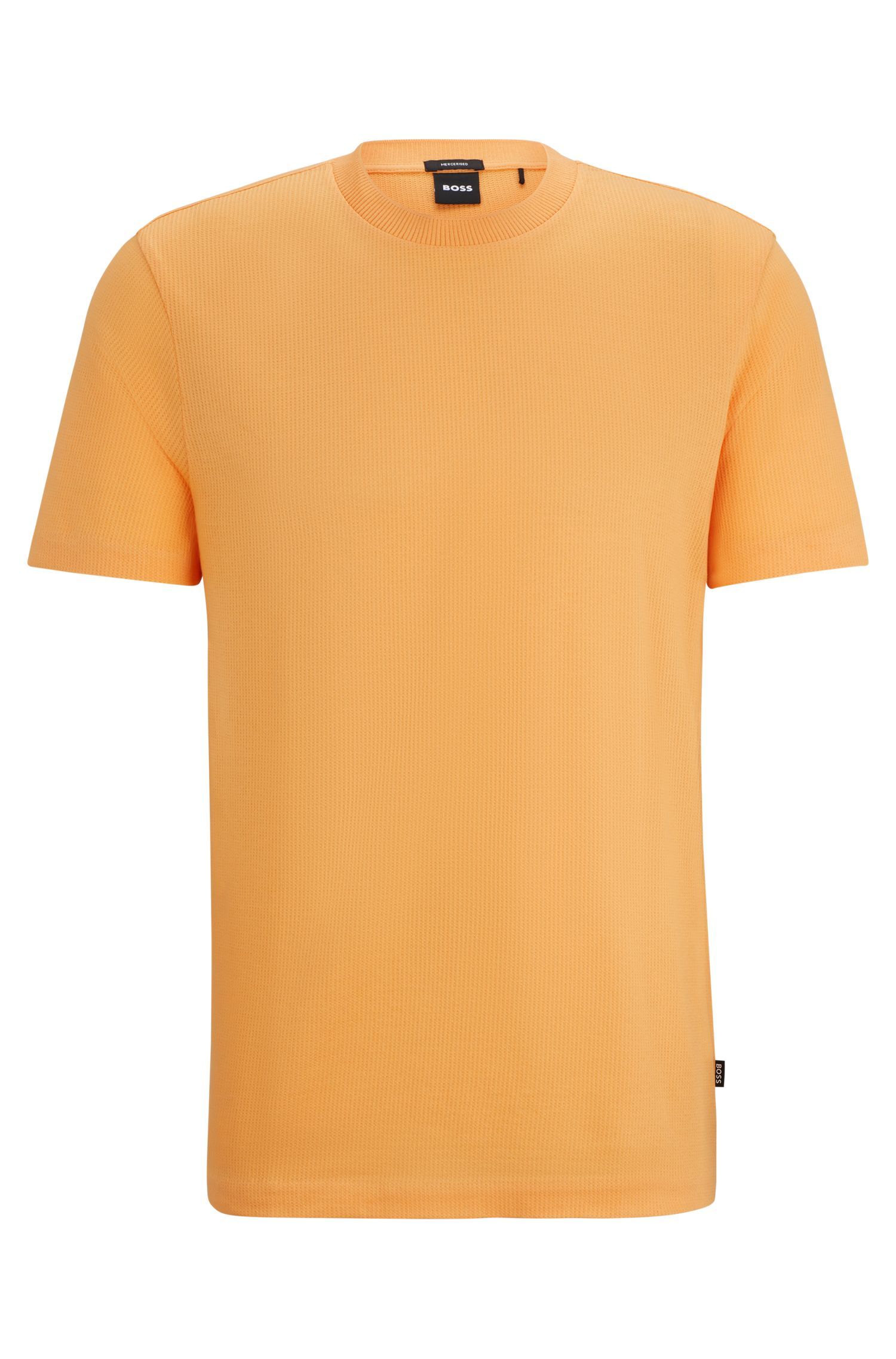 BOSS - Áo thun vừa vặn vải cotton được đánh bóng