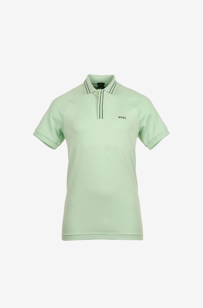 BOSS - Áo polo dáng ôm slim fit vải stretch cotton có logo