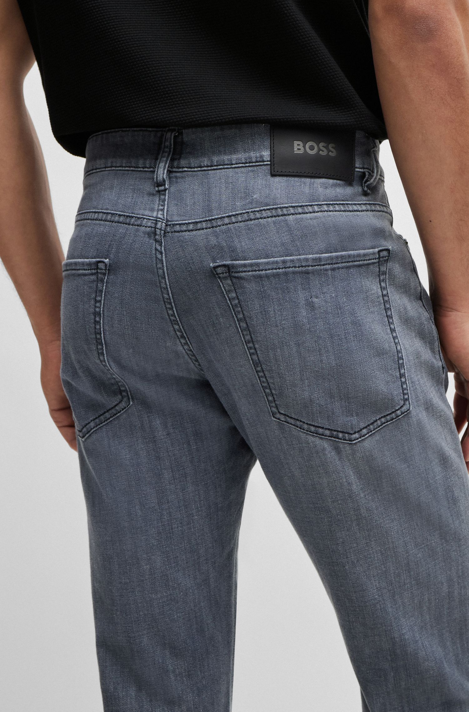 BOSS - Quần jean ôm vừa vặn denim co giãn thoải mái