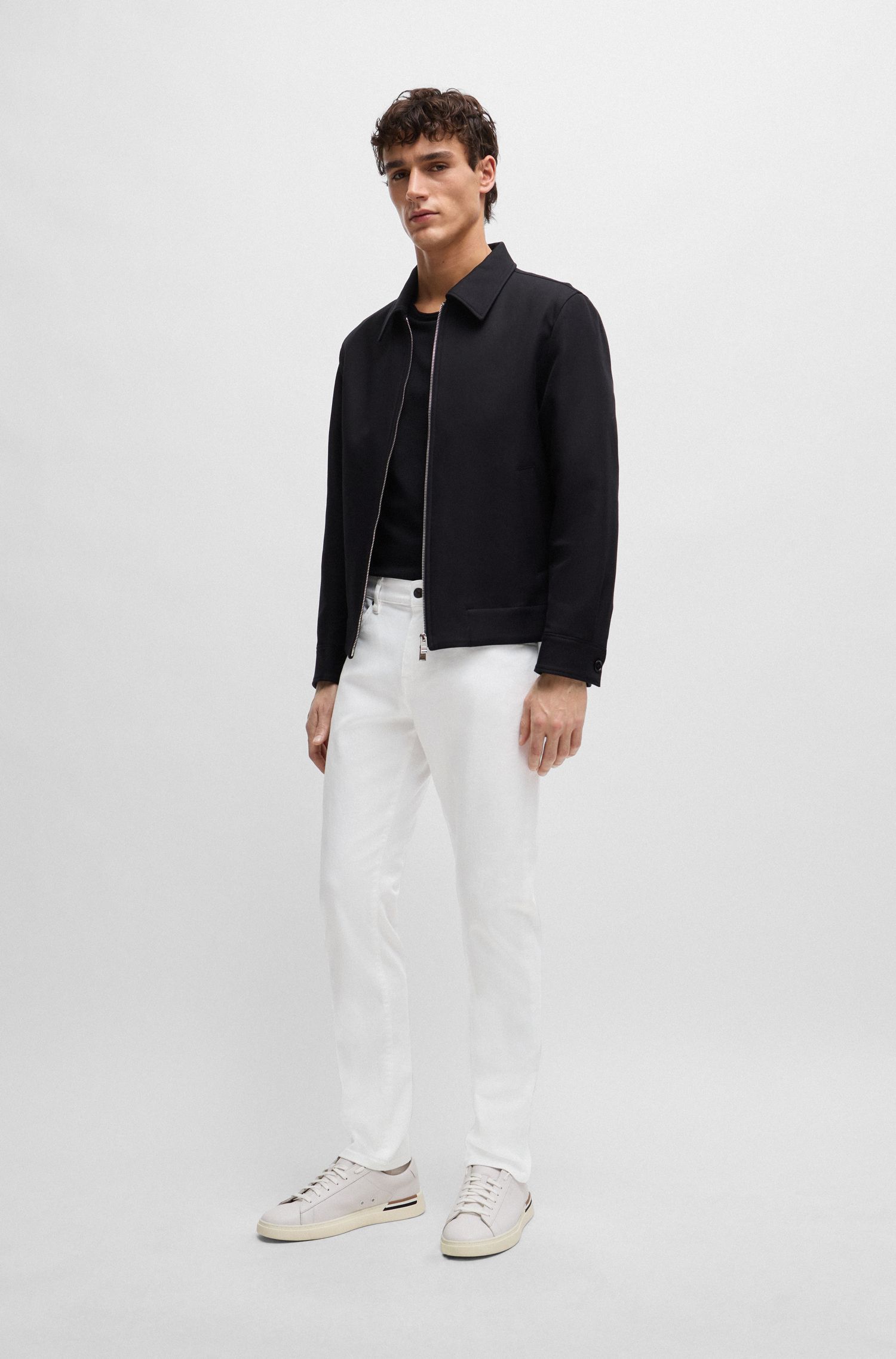 BOSS - Quần jeans ôm vừa vặn vải denim cashmere