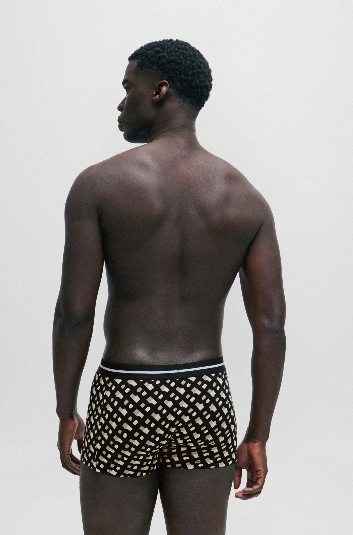 BOSS - Bộ ba quần lót dáng trunk cotton co giãn