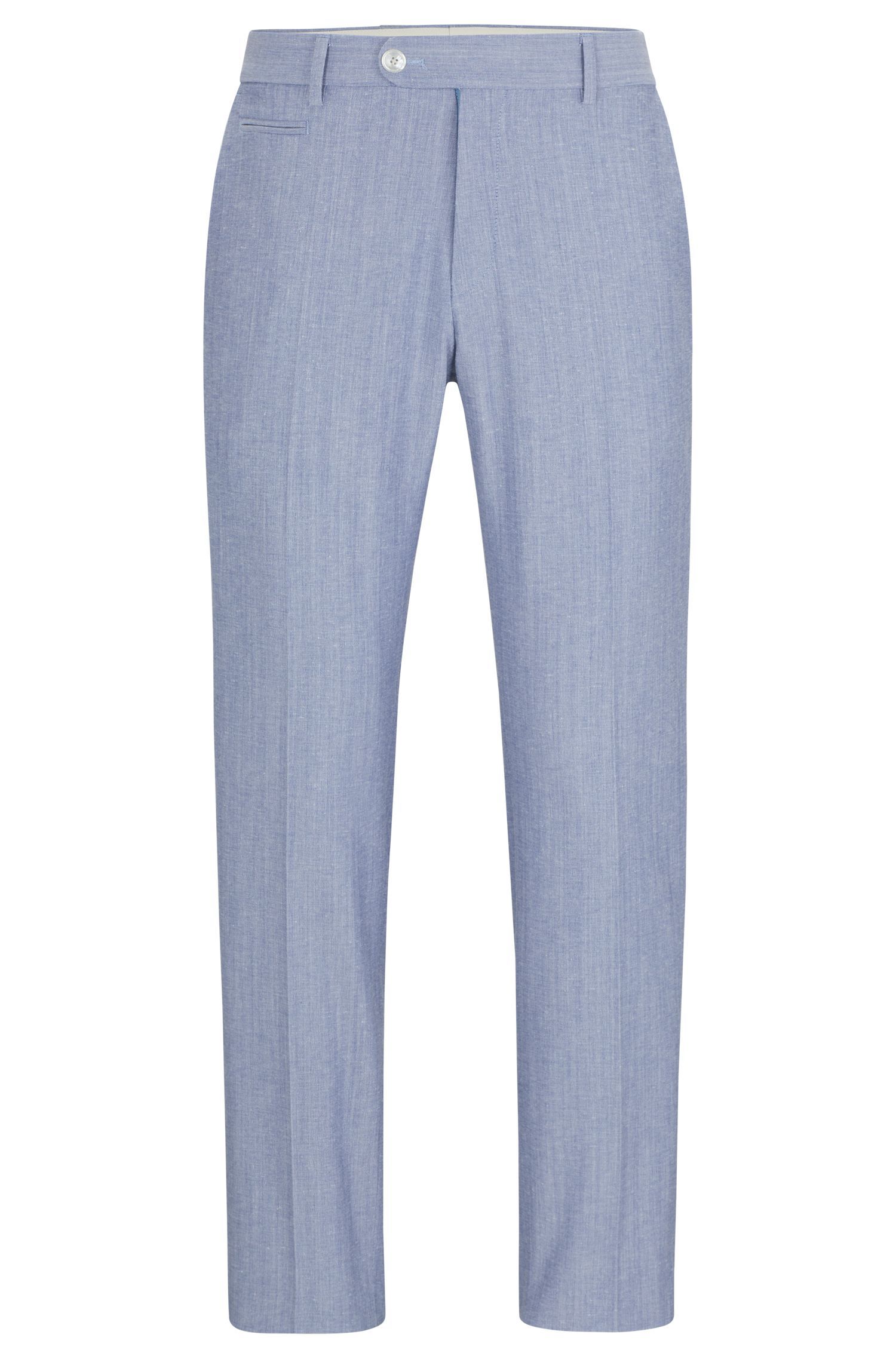 BOSS - Quần dáng ôm vừa vặn hỗn hợp cotton có họa tiết siêu nhỏ