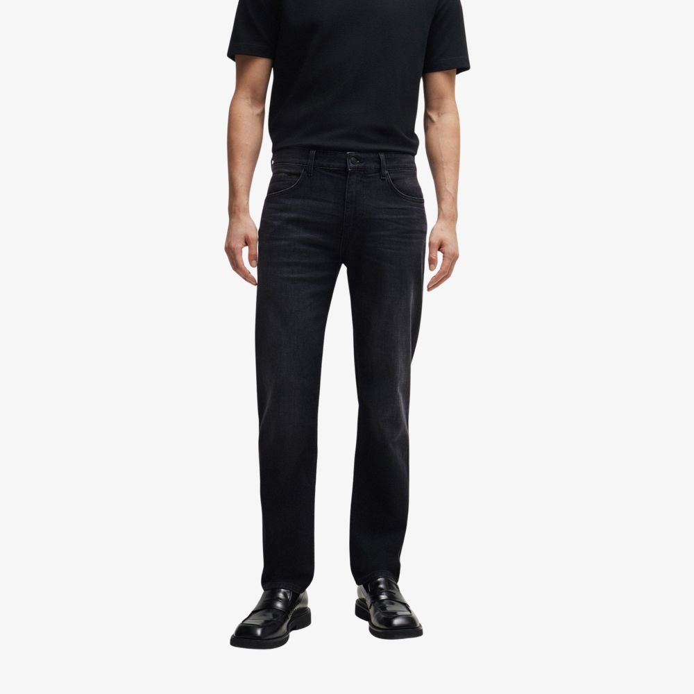 BOSS - Quần jeans Maine dáng regular fit denim Ý mềm