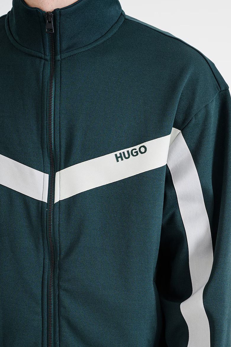 HUGO - Áo khoác dáng relaxed-fit phối dải băng họa tiết chữ V