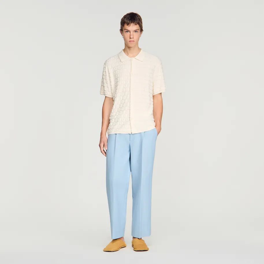 Sandro - Áo cardigan dệt kim Terry