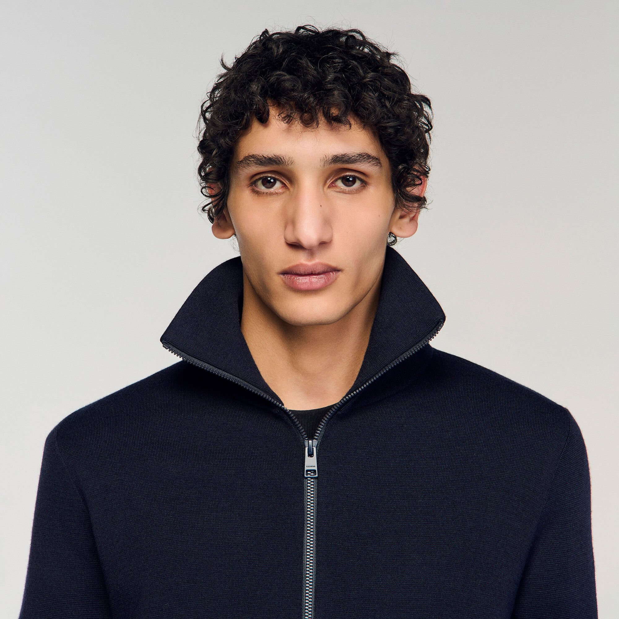 Sandro - Áo cardigan len zip-up