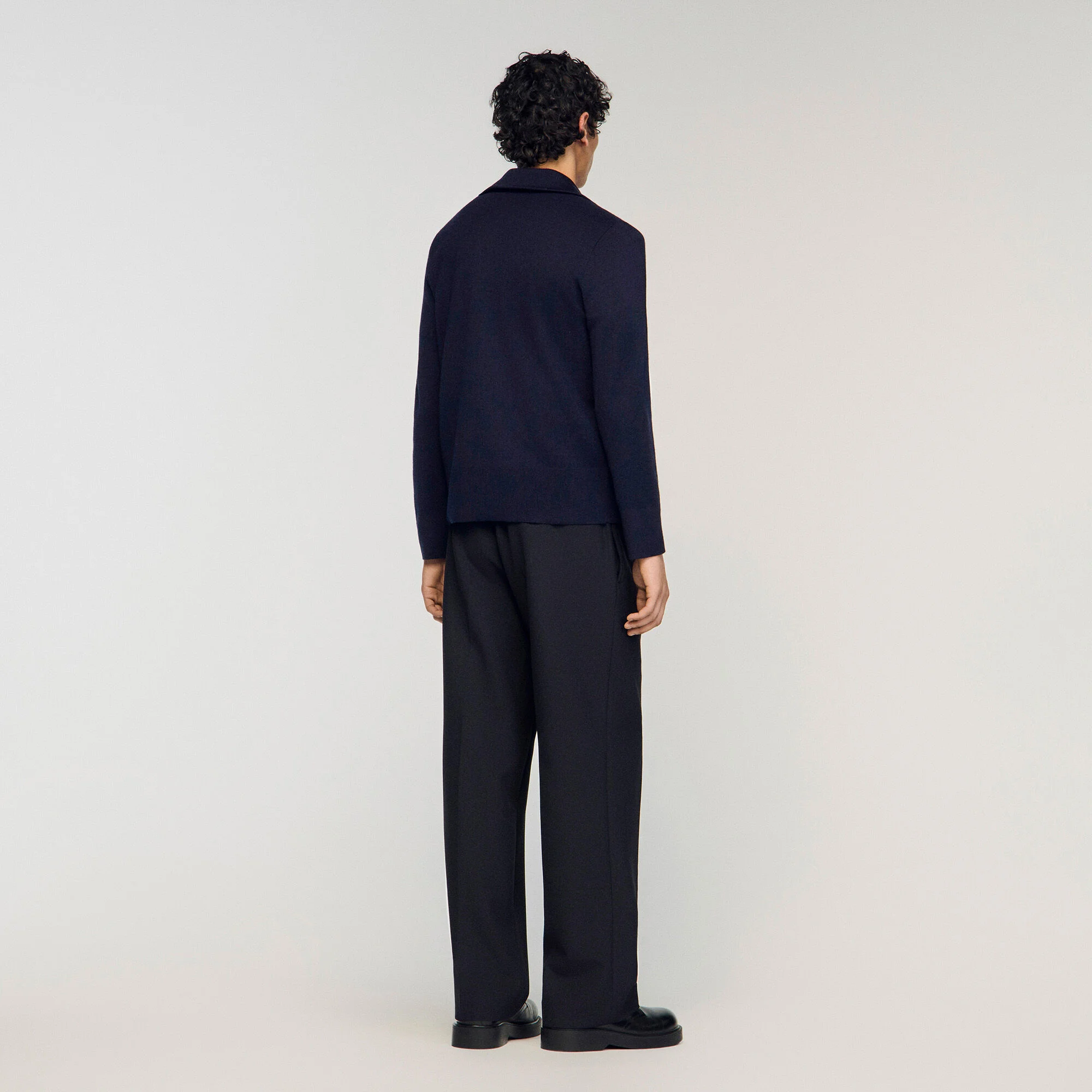 Sandro - Áo cardigan len zip-up