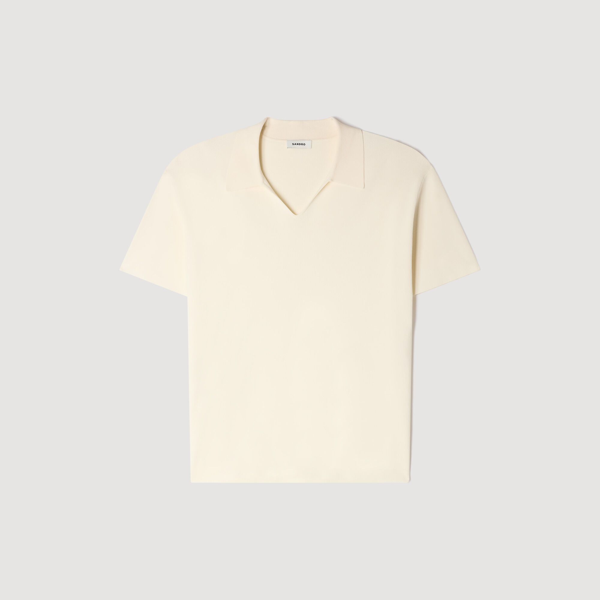 Sandro - Áo polo dệt kim co giãn
