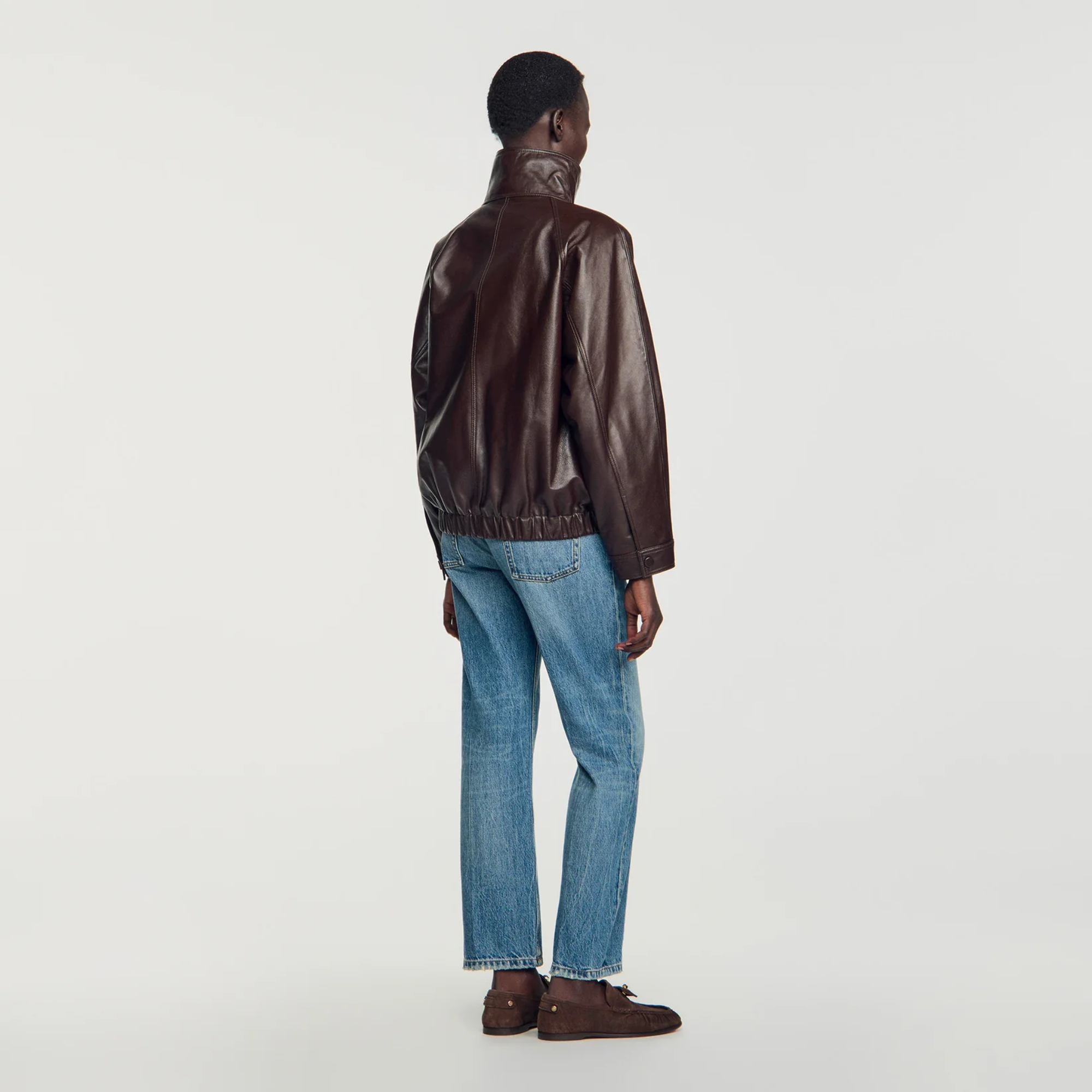 Sandro - Áo khoác da oversized